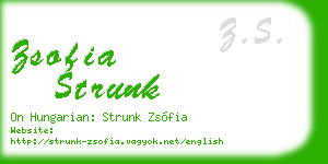 zsofia strunk business card